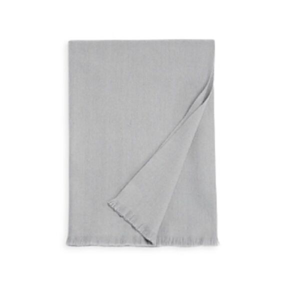 Hudson Park Cashmere/Lambswool Grey Throw, NWT - Picture 2 of 7